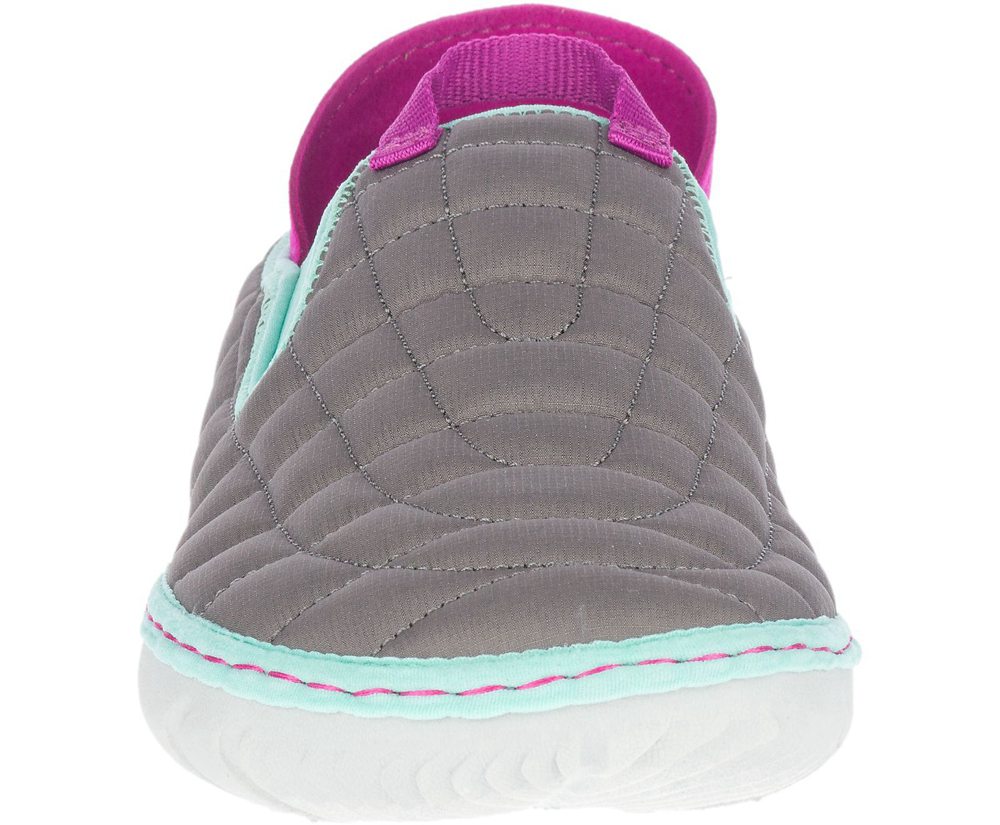 Merrell Slip Ons Grey/Pink - Hut Moc - Womens 97ASJEOWC